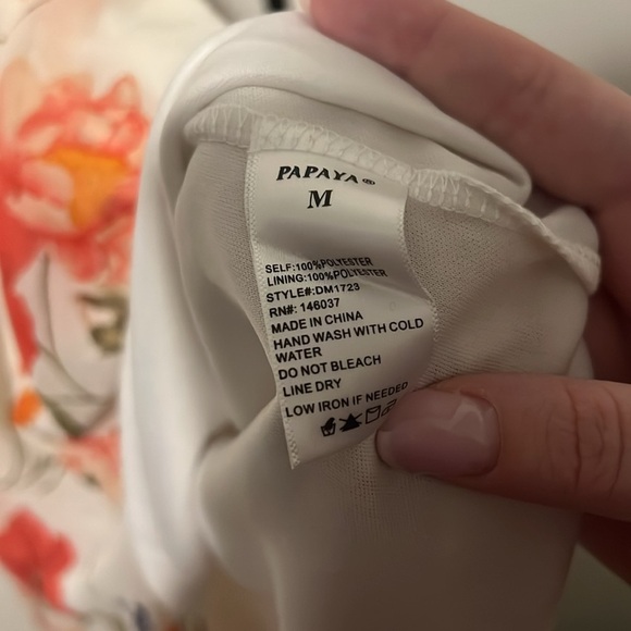 Papaya size Medium Maxi Sundress w slit and cutouts on side, mini skirt lined - Picture 11 of 11